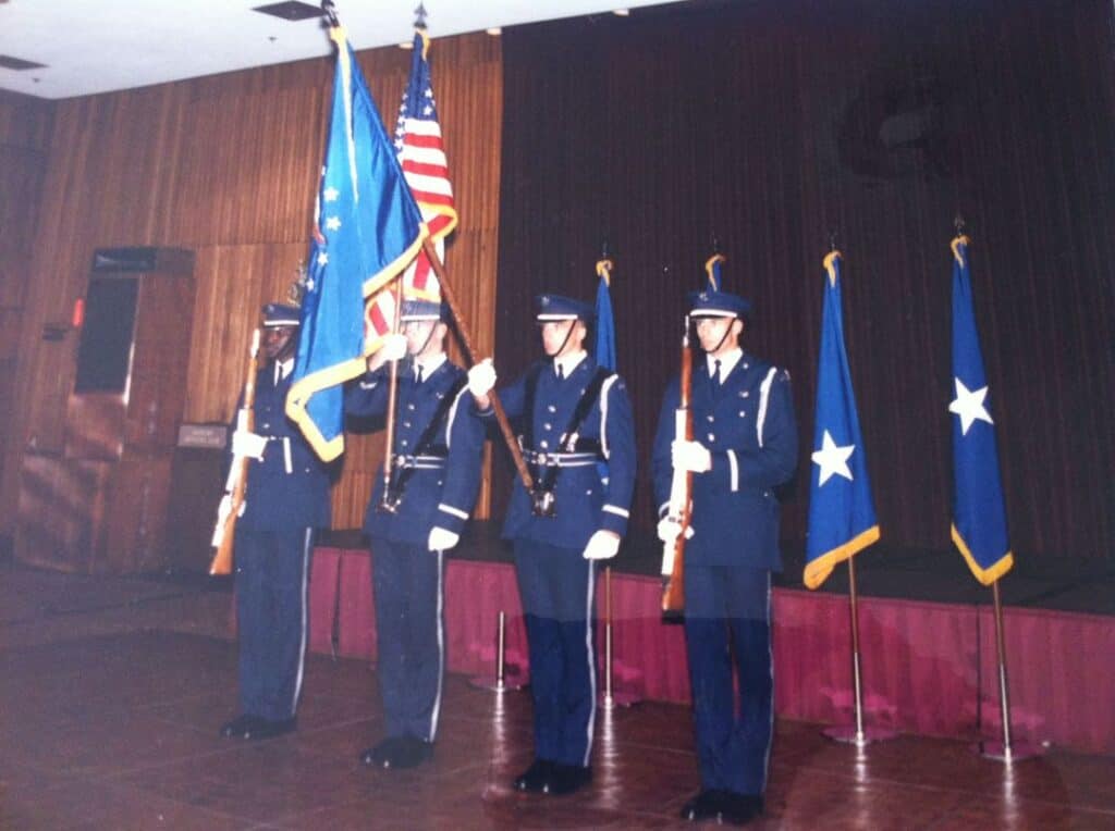 Presenting Colors for a 4 star, 3 star, 2 star and 1 star General at Andrews Air Force Base